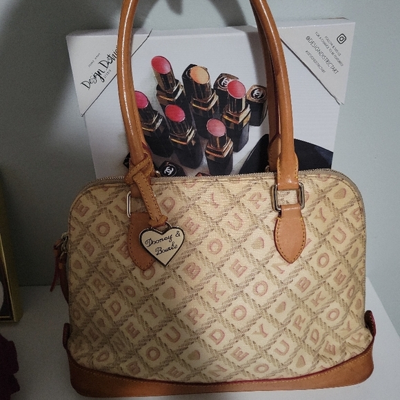 Dooney & Bourke Beige Satchel - Picture 1 of 14